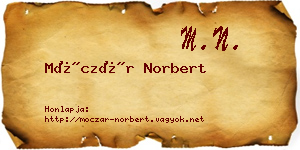 Móczár Norbert névjegykártya