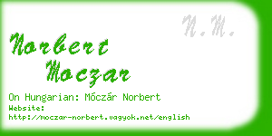 norbert moczar business card